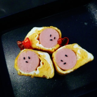 キャラ弁におすすめ♪卵焼きソーセージ